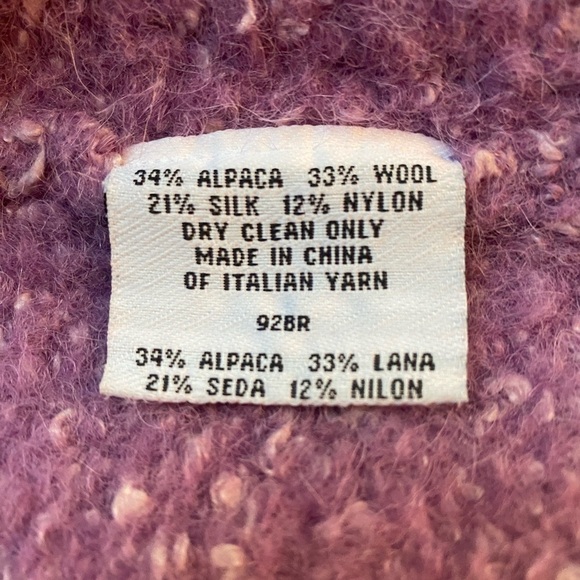 Eileen Fisher Lavender Lilac Chunky Knit Cardigan/Jacket Alpaca Blend Size XS - Picture 6 of 6